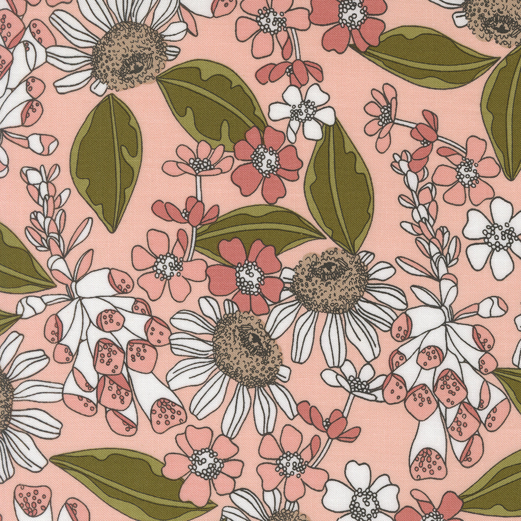 Botany Quilt Fabric - Garden Bouquet in Peony Pink/Multi - 11552 16