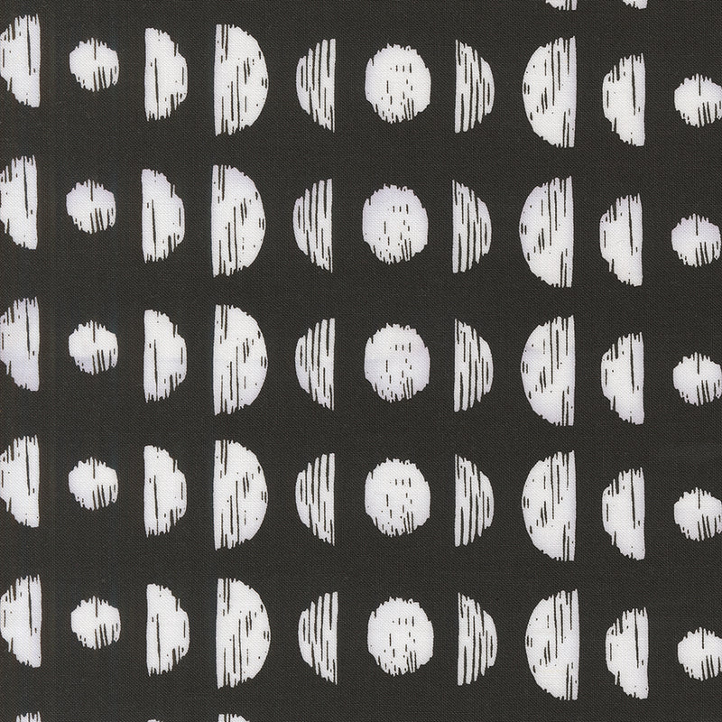 Botany Quilt Fabric - Phases in Ink Black - 11553 22