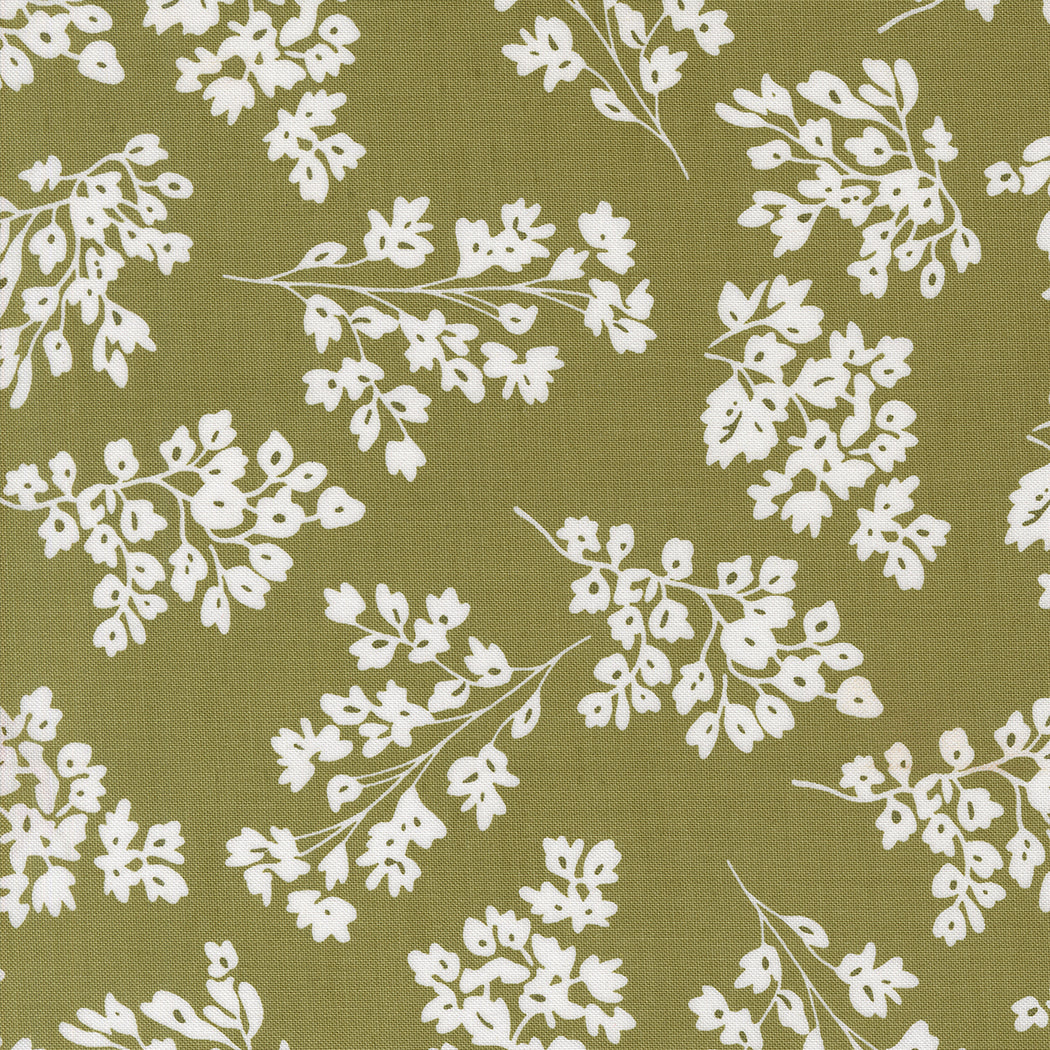 Botany Quilt Fabric - Seedlings in Basil Green - 11555 17