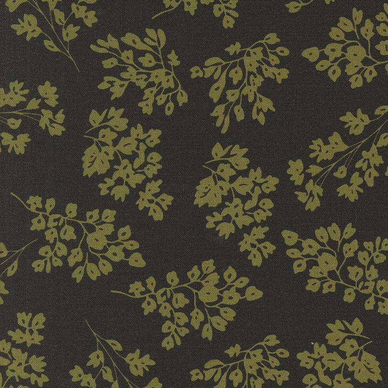 Botany Quilt Fabric - Seedlings in Ink Black - 11555 12