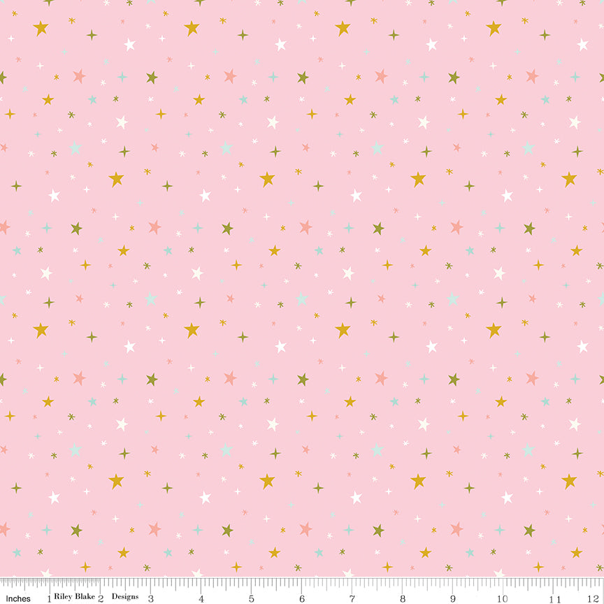 Brave Your Way Quilt Fabric - Beyond the Stars in Petal Pink - C18314-PETAL