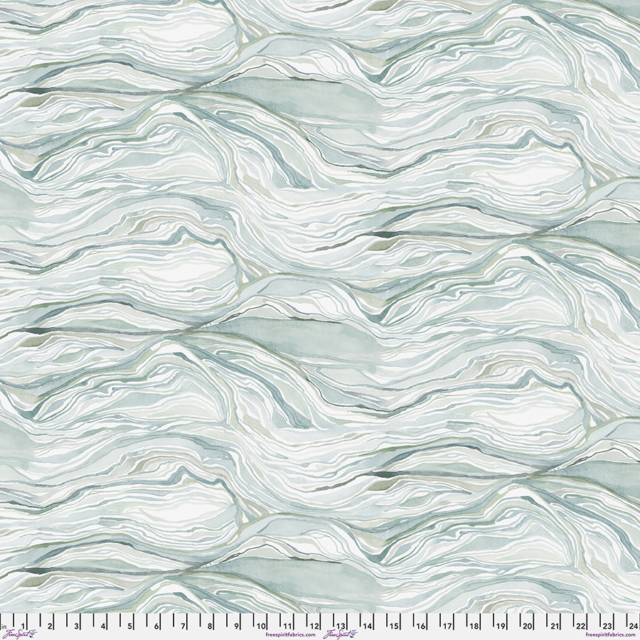 Brushstrokes Quilt Fabric - Large Steady Hand in Misty Green - PWSR082.MISTY