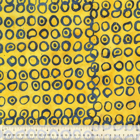 Bumble Batik Quilt Fabric - Echo Dots in Yellow - 2486Q-X