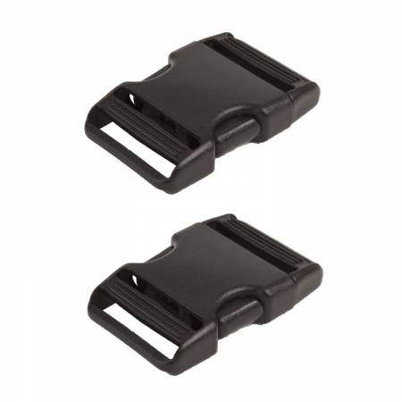 By Annie Bag Hardware - 1" Side Release Buckle, set of two, Black - HAR1-SR-TWO