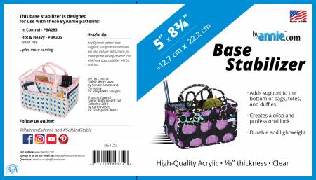 By Annie Bag Hardware - Base Stabilizer, 5" x 8 3/4" - BS105B