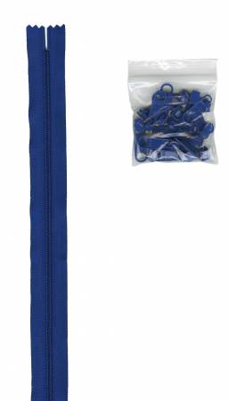 By Annie Bag Hardware - Zippers by the Yard, 4 yards, - Blastoff Blue - ZIPYD- BLASTOFF BLUE
