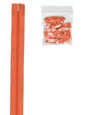By Annie Bag Hardware - Zippers by the Yard, 4 yards, - Pumpkin  - ZIPYD-PUMPKIN