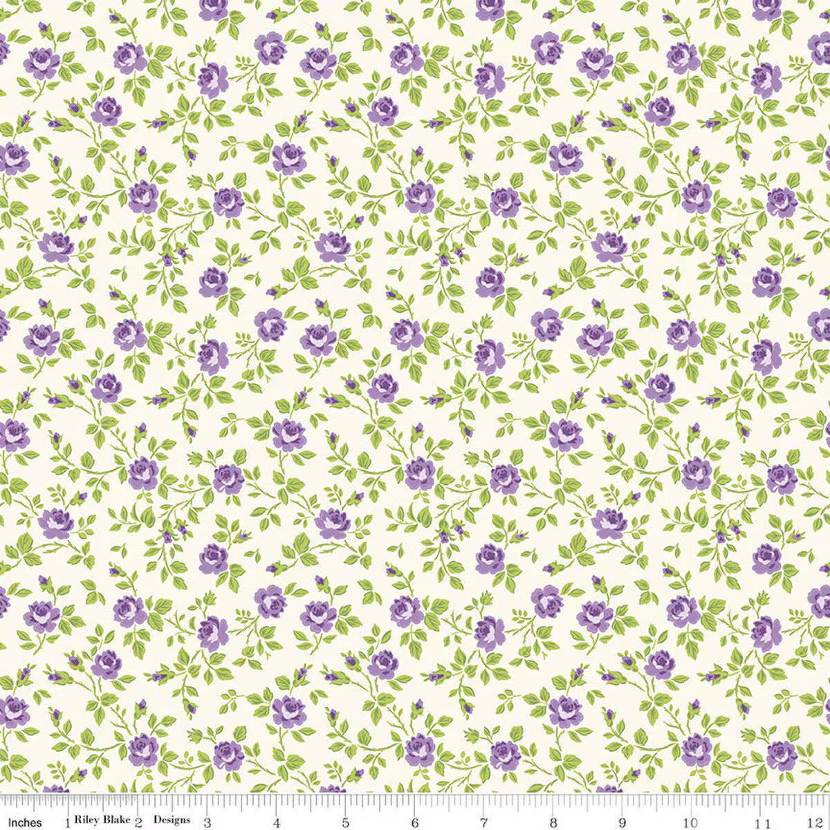 Hydrangeas in the Garden - Tossed Floral in Cream - C16832-CREAM