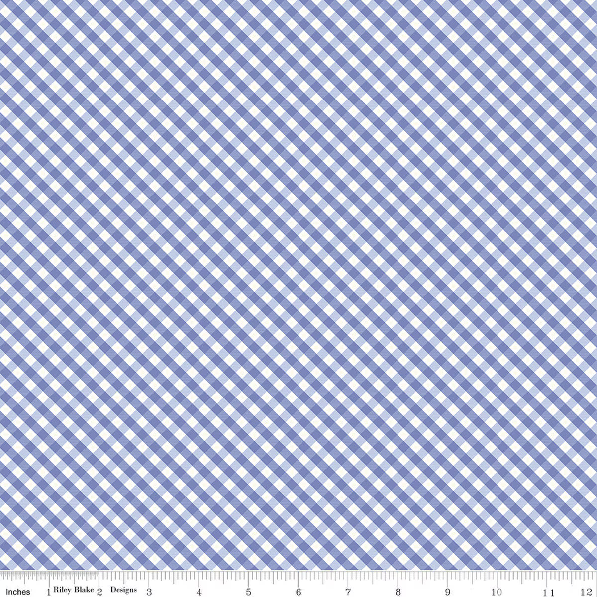 Hydrangeas in the Garden - Gingham in Periwinkle - C16835-PERIWINKLE