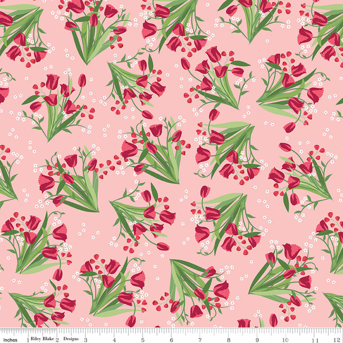 Front Porch Quilt Fabric - Main in Coral - C17210-CORAL