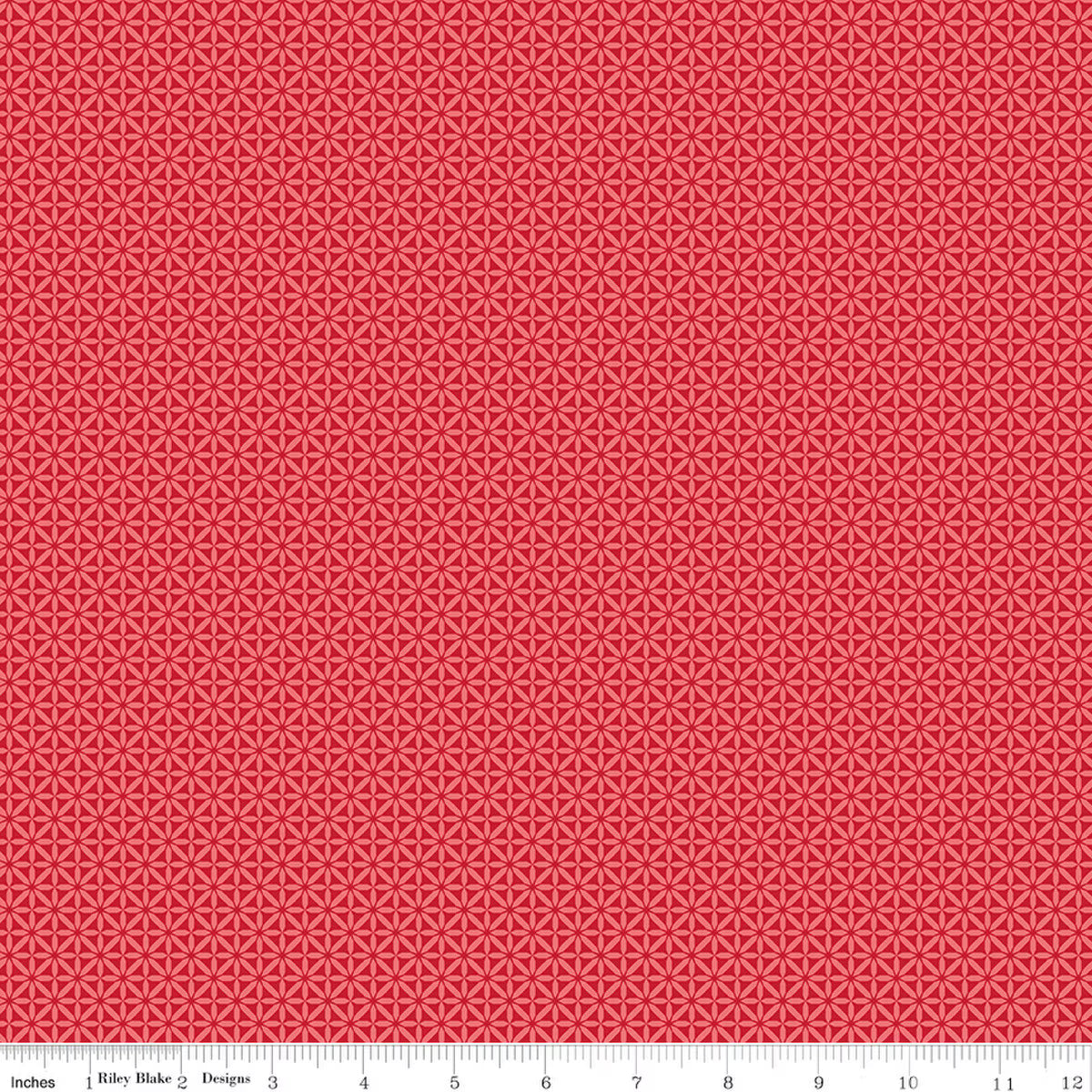 Front Porch Quilt Fabric - Geometric in Red - C17217-RED