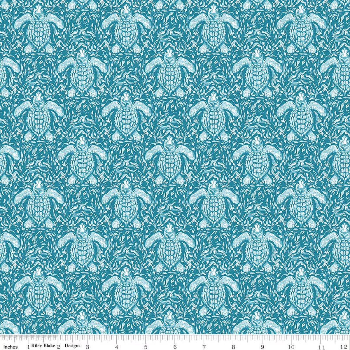 Reef Quilt Fabric -Turtles in Deep Water - C17271-DEEPWATER