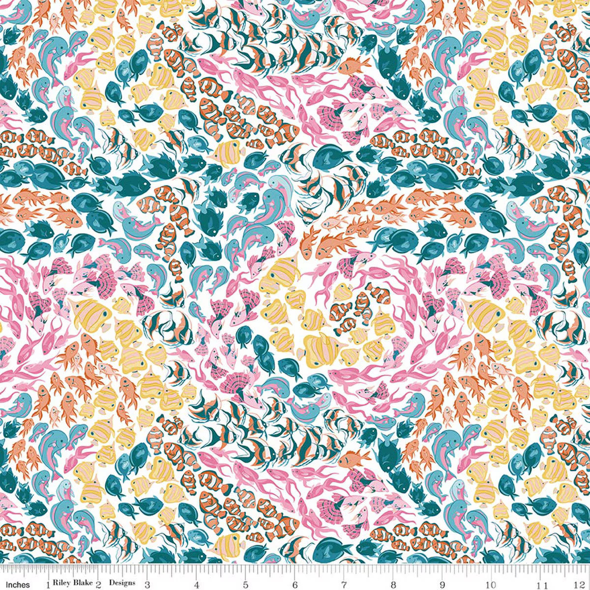 Reef Quilt Fabric - Reef Fish in Multi - C17273-MULTI