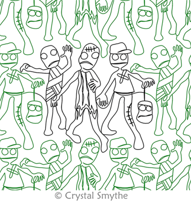 Longarm Pattern (not for sale): Zombie Fun – Cary Quilting Company