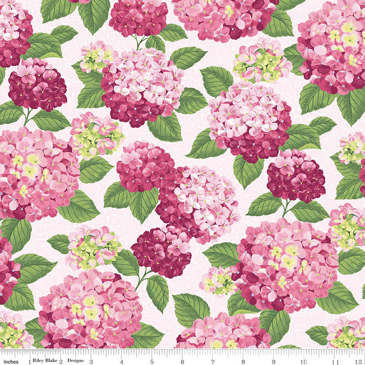 Hydrangeas in the Garden - Main in Pink Pearl - CPL16830-PINK
