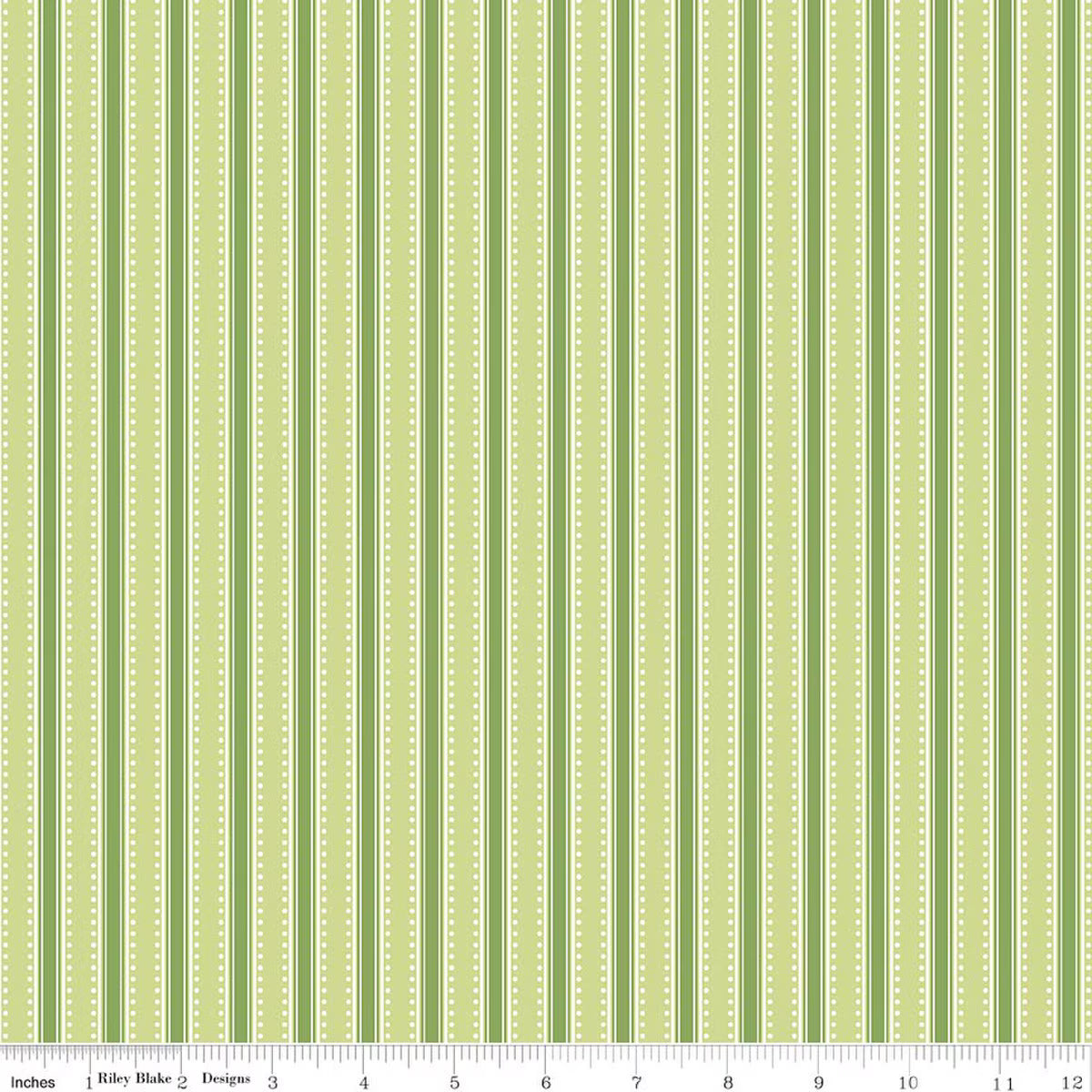 Hydrangeas in the Garden - Stripes in Green - CPL16834-GREEN