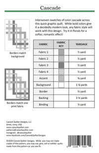 Cascade Quilt Pattern from Canuck Quilter Designs - CQ5611