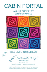 Digital Download: Cabin Portal Quilt Pattern by Jennifer Marks