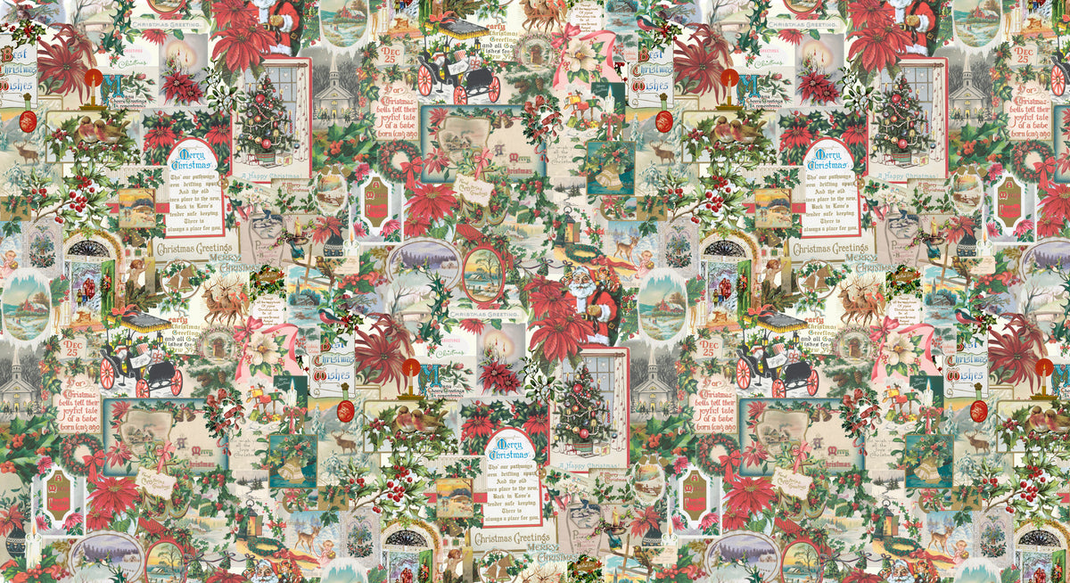 Candlelight Christmas Quilt Fabric - Collage in Multi - 44374 11