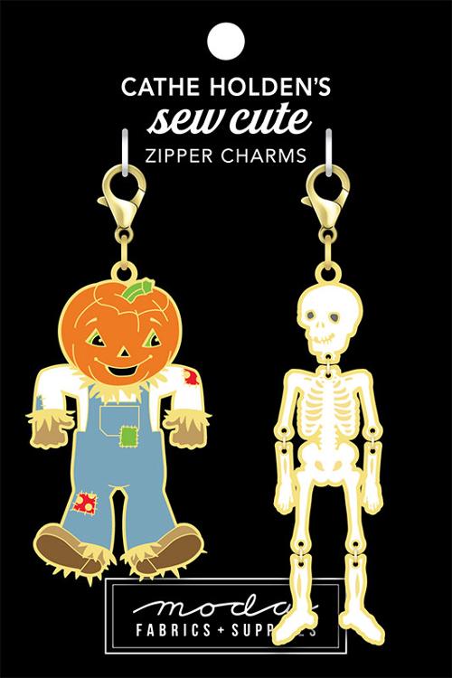Cathe Holden’s Scarecrow and Skeleton Zipper Pulls - 2 Count - CH134