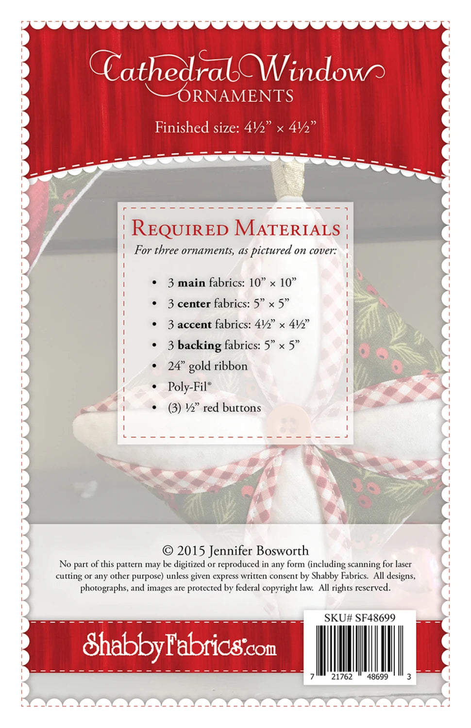 Cathedral Window Ornaments Pattern - SF48699