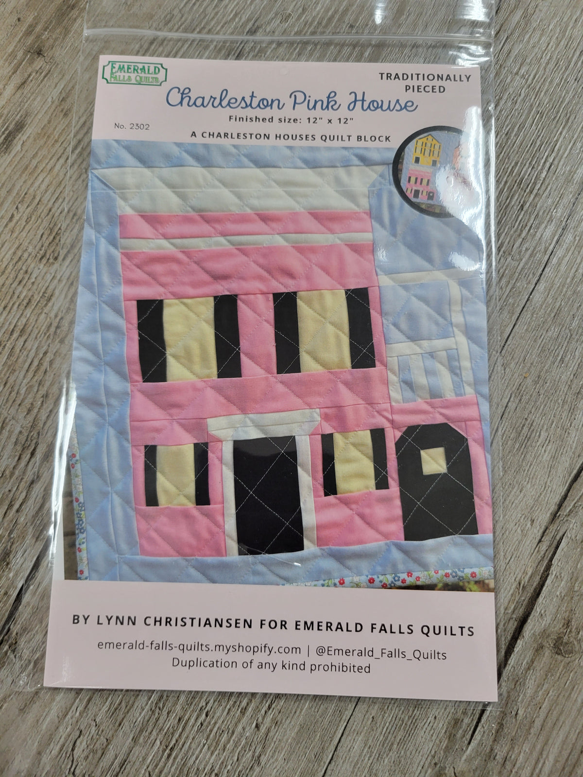 Charleston Pink House Pattern - 2302