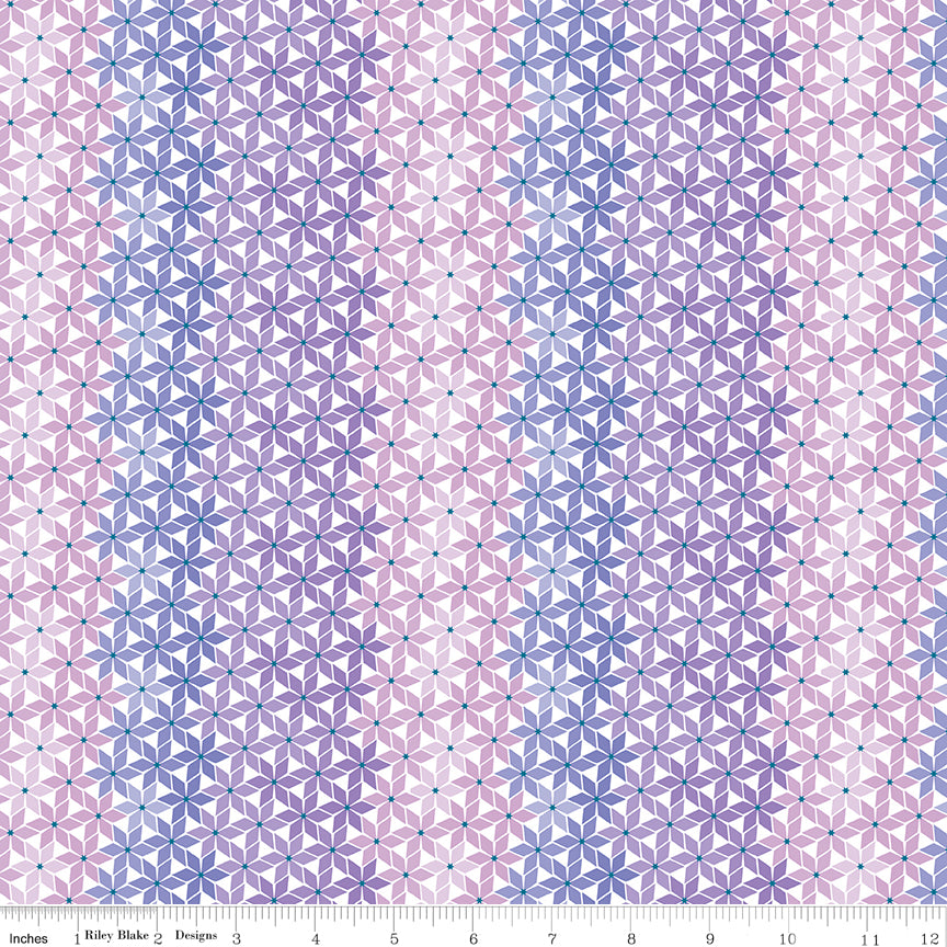 Chasing Rainbows Quilt Fabric - Stellar Weave in Purple - C18014-PURPLE