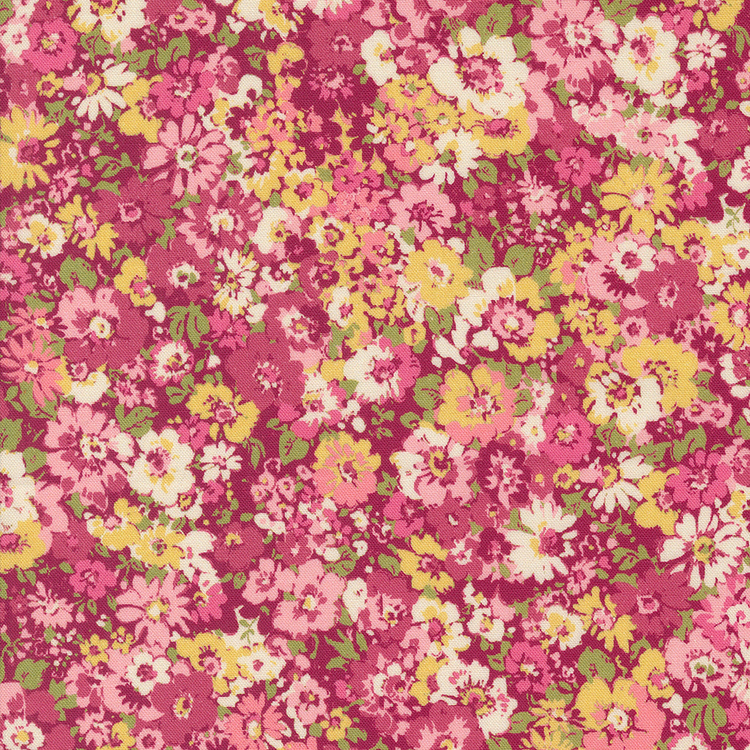 Chelsea Garden Quilt Fabric - Garden Party Florals in Mulberry - 33744 13