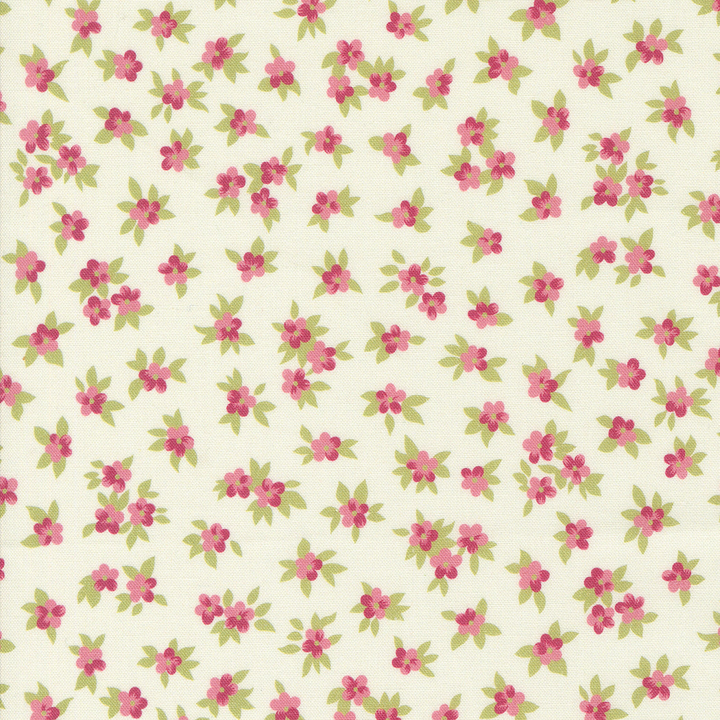 Chelsea Garden Quilt Fabric - Tea Rose Ditsy Floral in Porcelain Rose - 33749 14