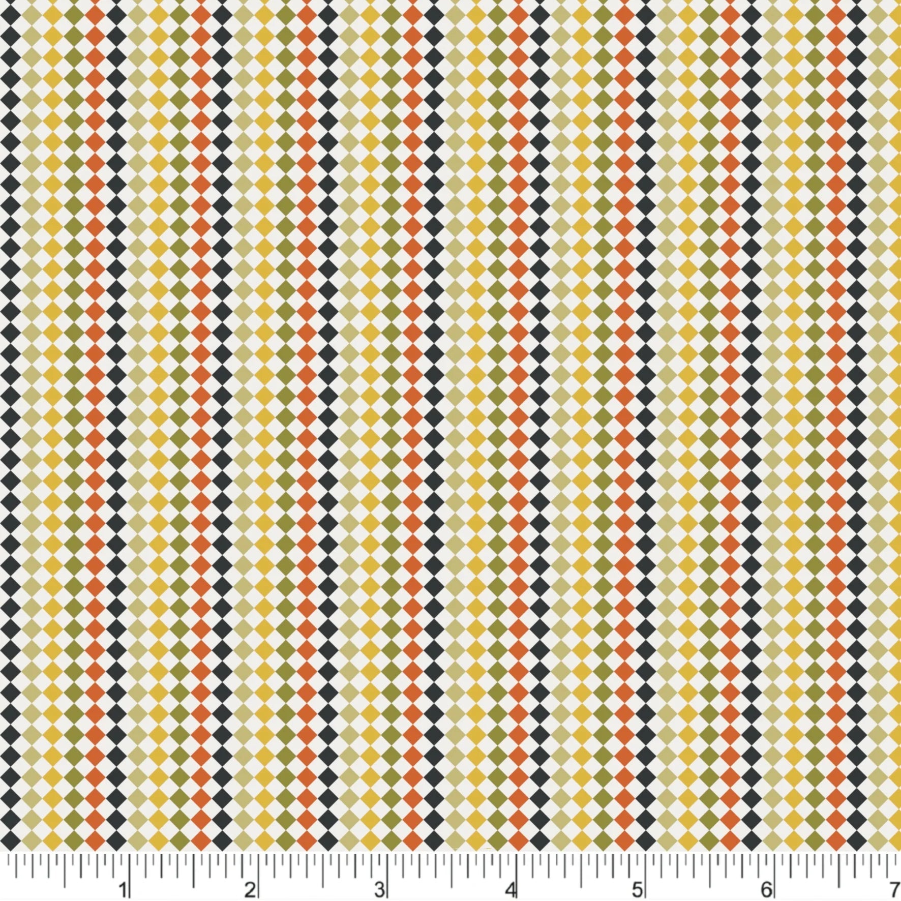Cherries and Blossoms Quilt Fabric - Diamond Checkers in Multi - PH0538