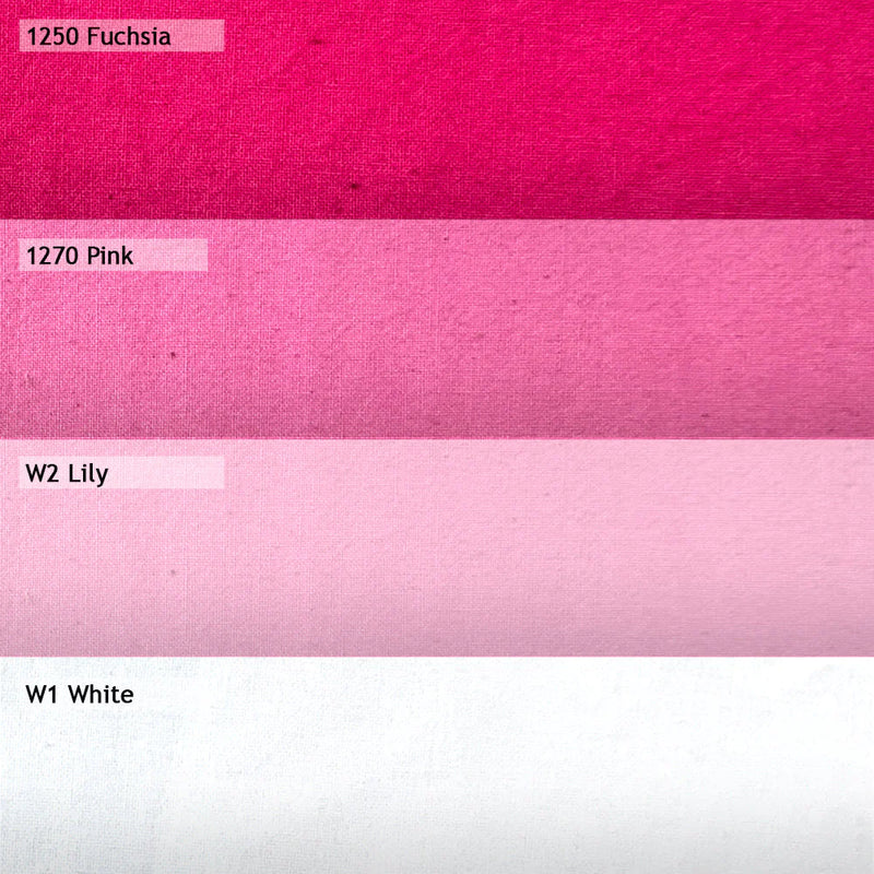 Cherrywood Hand Dyed Fabrics - Diana Medley 4 Step Fat Quarter Bundle (Pink) - 4 pieces