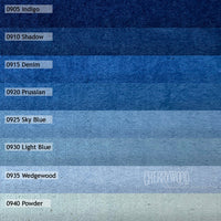 Cherrywood Hand Dyed Fabrics - Indigo 8 Step Half Yard Bundle (Blue) - 8 pieces