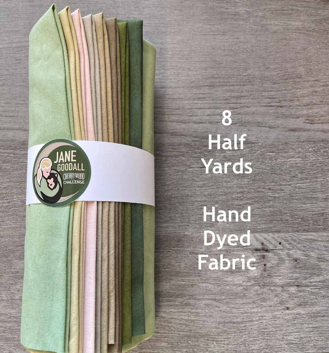 Cherrywood Hand Dyed Fabrics - Jane Goodall Cherrywood Challenge 8-piece Half Yard Bundle