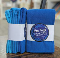 Cherrywood Hand Dyed Fabrics - Van Gogh Medley 4 Step Fat Quarter Bundle (Blue) - 4 pieces