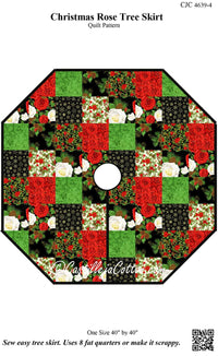 Christmas Rose Tree Skirt Pattern - CJC-46394