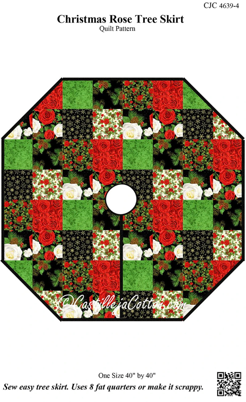 Christmas Rose Tree Skirt Pattern - CJC-46394