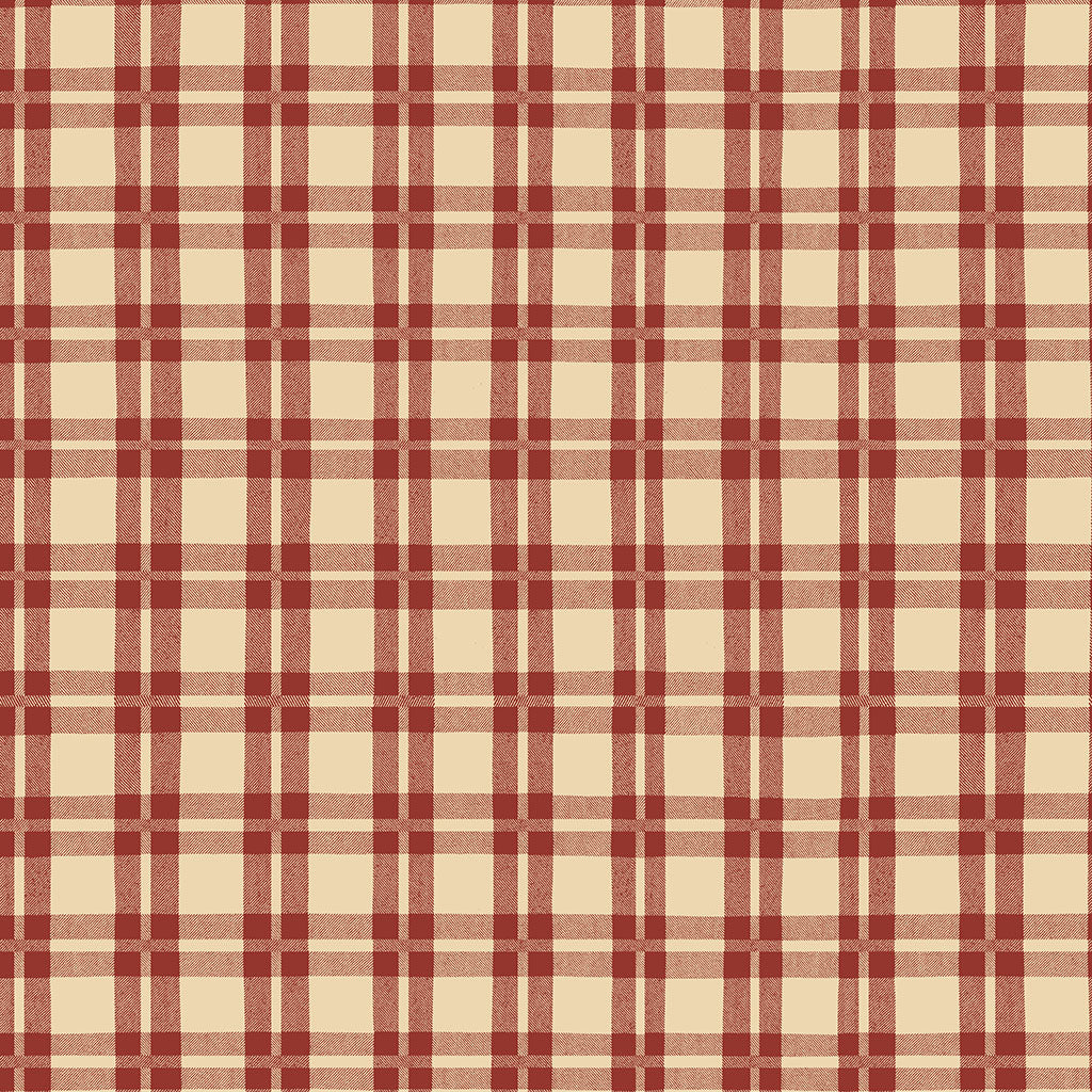 Christmas Tales Quilt Fabric - Plaid in Light Red - Y4809-4