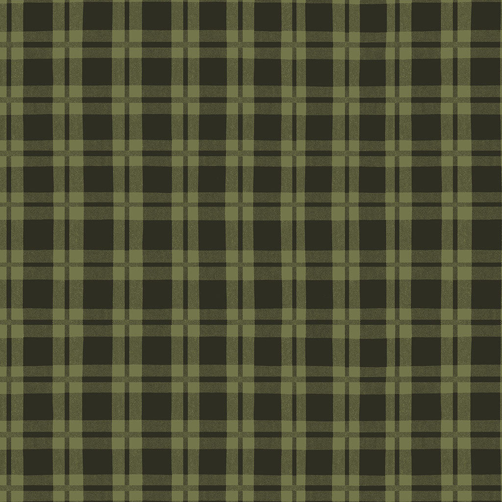 Christmas Tales Quilt Fabric - Plaid in Olive Green - Y4809-24