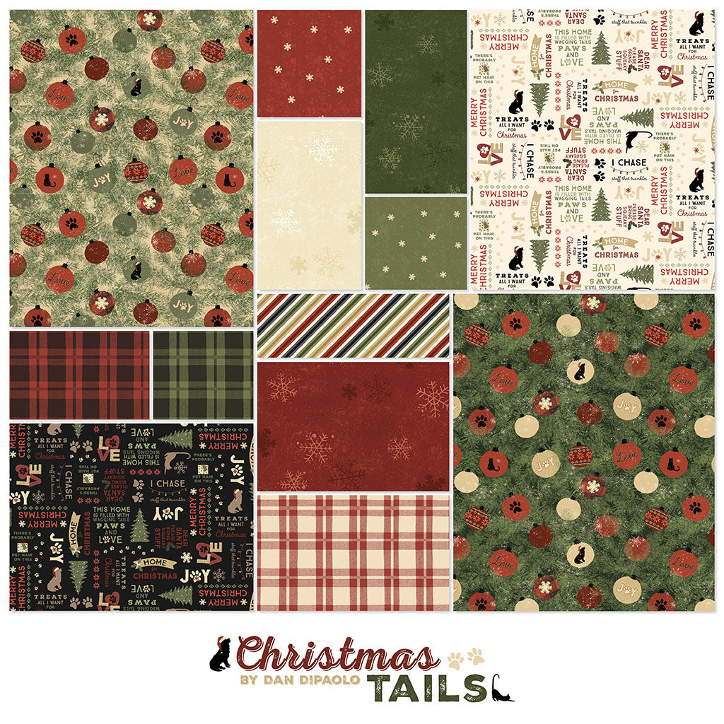 Christmas Tales Quilt Fabric - 10" Square Pack - TSQ0547 - set of 42 10" squares