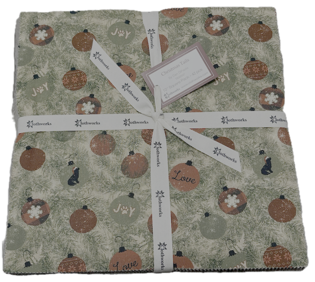 Christmas Tales Quilt Fabric - 10" Square Pack - TSQ0547 - set of 42 10" squares