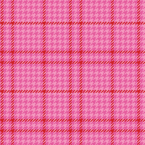 Christmas in Color Quilt Fabric - Holiday Check in Sugarplum Medium Pink - CMC-25408