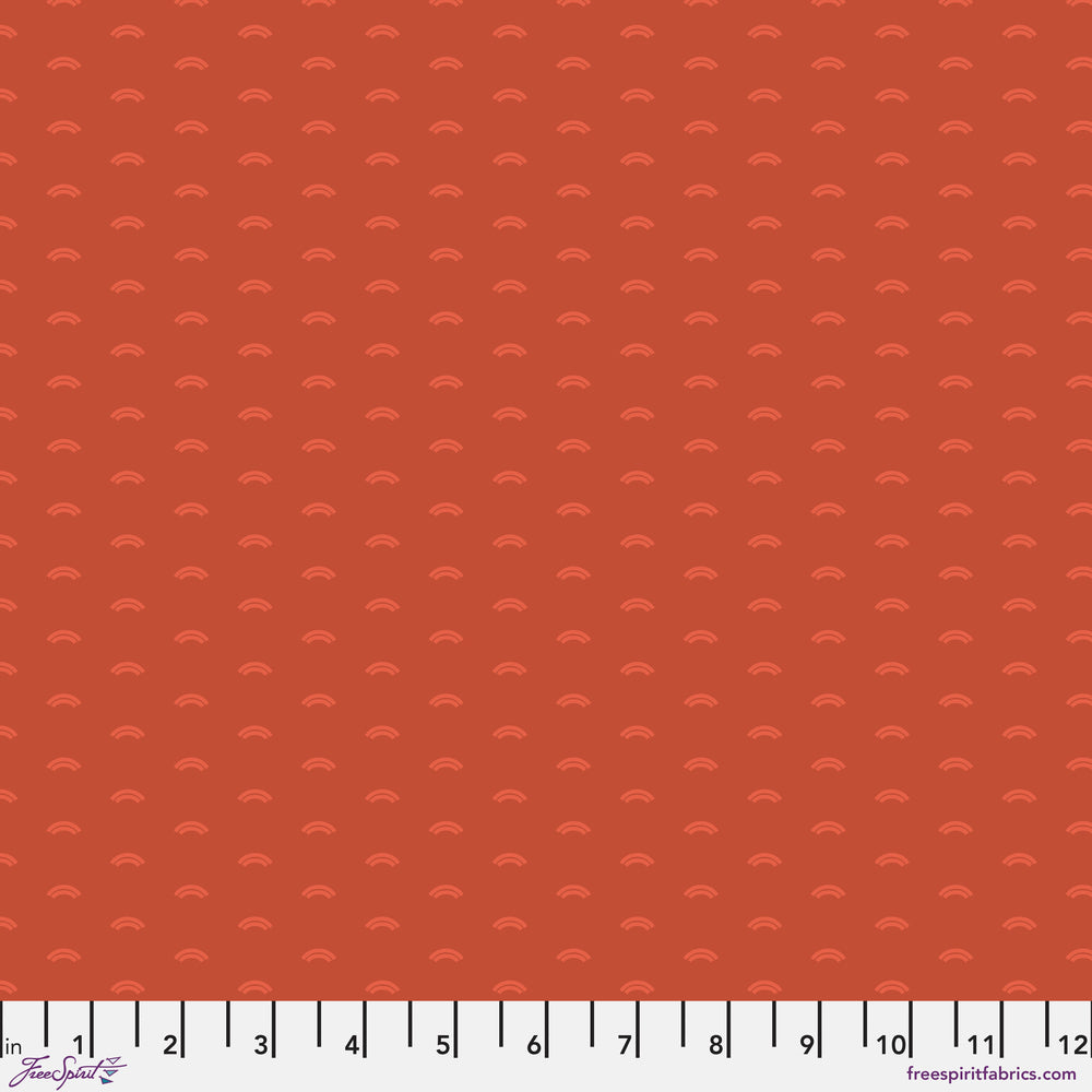 Chromatics Quilt Fabric - Arches in Rust Orange - PWFS058.RUST