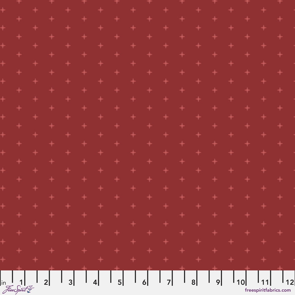 Chromatics Quilt Fabric - Cross Stitch in Brick Red - PWFS059.BRICK