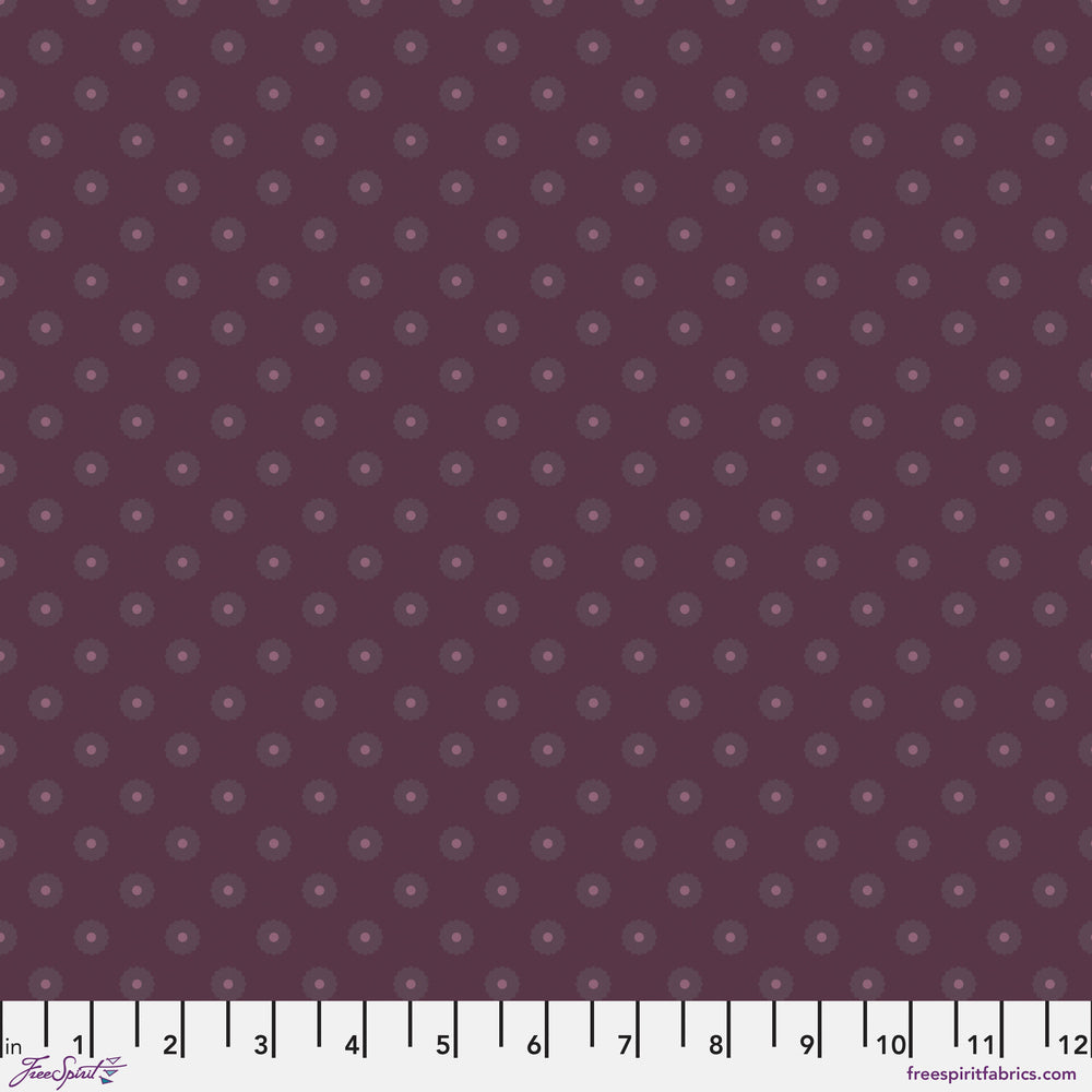 Chromatics Quilt Fabric - Blossom Dot in Eggplant Purple - PWFS053.EGGPLANT