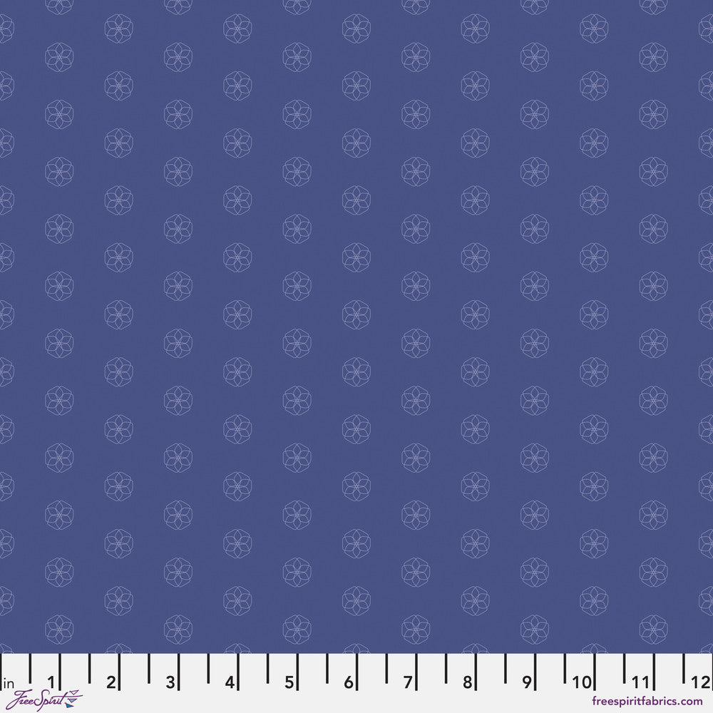 Chromatics Quilt Fabric - Medallion in Grape Blue/Purple - PWFS062.GRAPE