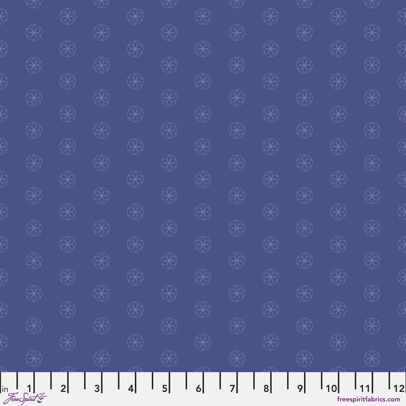 Chromatics Quilt Fabric - Medallion in Grape Blue/Purple - PWFS062.GRAPE