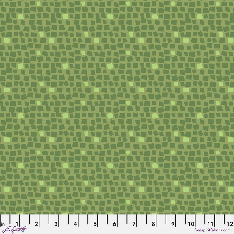 Chromatics Quilt Fabric - Stepping Stones in Olive Green - PWFS060.OLIVE
