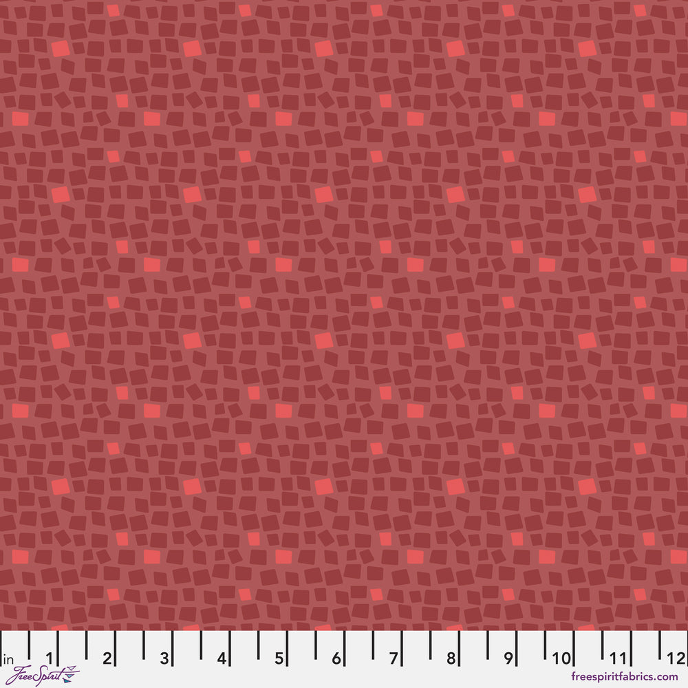 Chromatics Quilt Fabric - Stepping Stones in Rose Red/Pink - PWFS060.ROSE