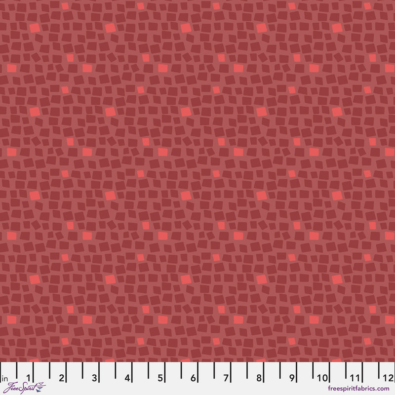 Chromatics Quilt Fabric - Stepping Stones in Rose Red/Pink - PWFS060.ROSE