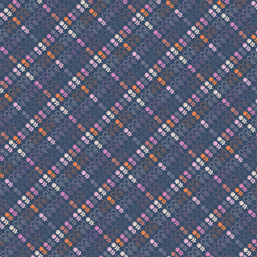 Cinnamon Toast Quilt Fabric - Backyard Plaid in Navy Blue - CMT-62910